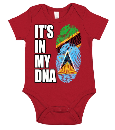 Tanzanian And Saint Lucian Vintage Heritage DNA Fl Short Sleeve Baby One-Piece