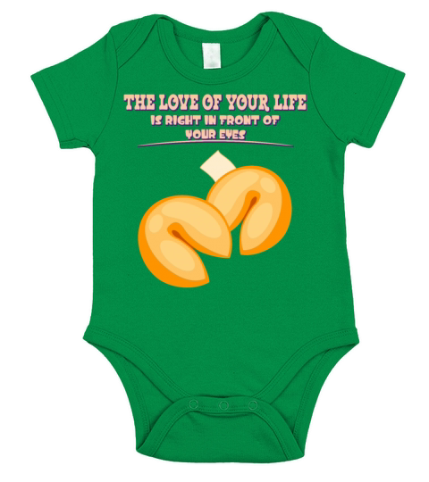 The Love Is Right In Front Of Funny Graphic Short Sleeve Baby One-Piece