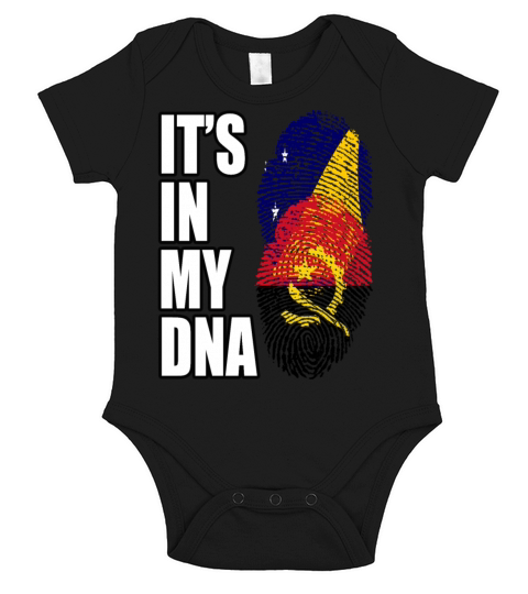Tokelauan And Angolan Mix Heritage DNA Flag Short Sleeve Baby One-Piece