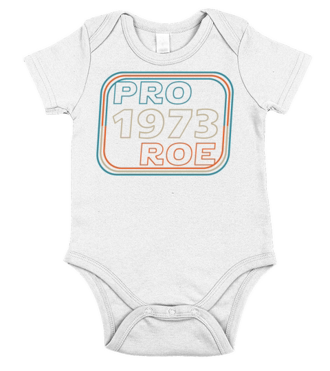 Vintage Pro Roe 1973 Short Sleeve Baby One-Piece