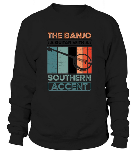 Banjo A Guitar Musician Guitar Bluegrass Vintage Sweatshirt Unisex
