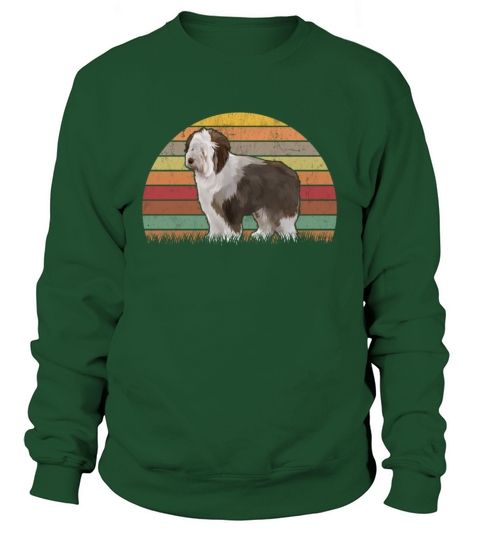 Bobtail Retro Old English Sheepdog Vintage Sweatshirt Unisex