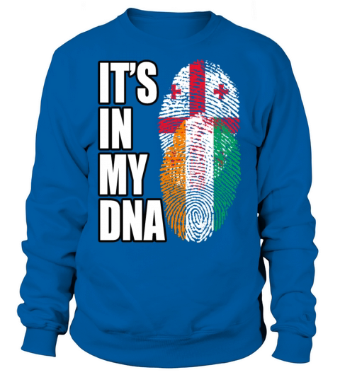 Georgian And Ivorian Mix Heritage DNA Flag Sweatshirt Unisex