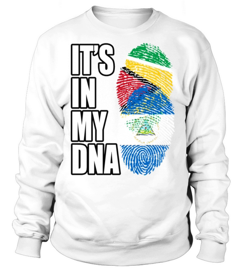 Guyanese And Nicaraguan Mix Heritage DNA Flag Sweatshirt Unisex
