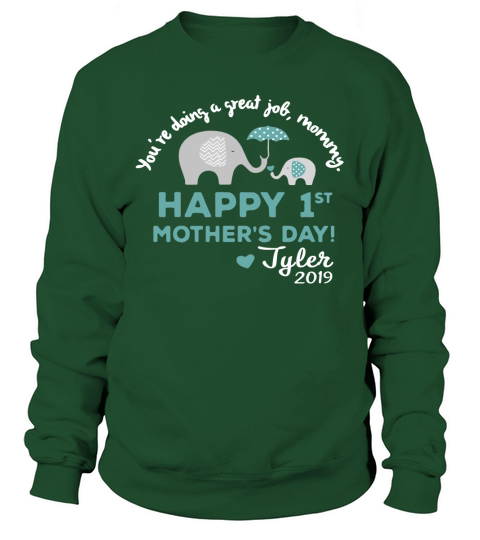 Happy 1st Mother Day - Baby Onesie Sweatshirt Unisex