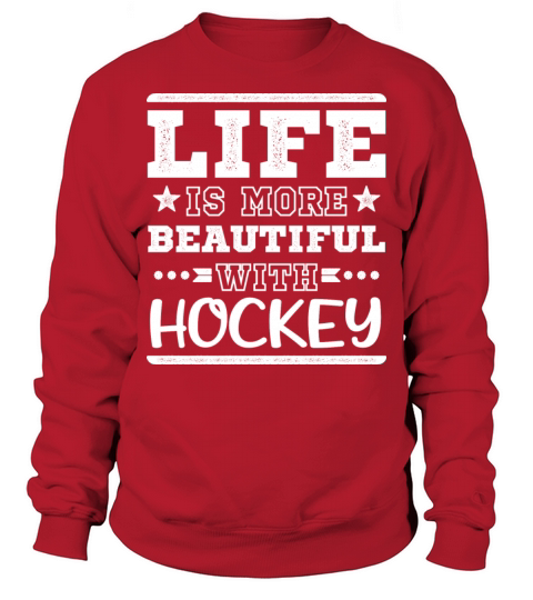 Hockey Is Lucky Word Team Coaches Sayings Funny Sweatshirt Unisex