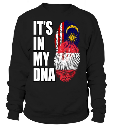 Malaysian And Austrian Mix Heritage DNA Flag Sweatshirt Unisex