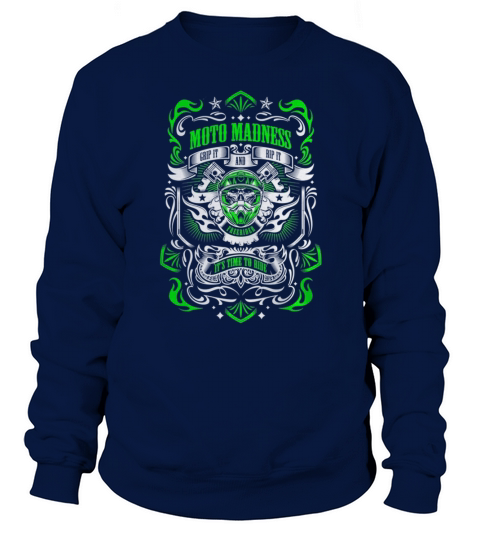 Moto Madness Hoodies - GREEN Sweatshirt Unisex
