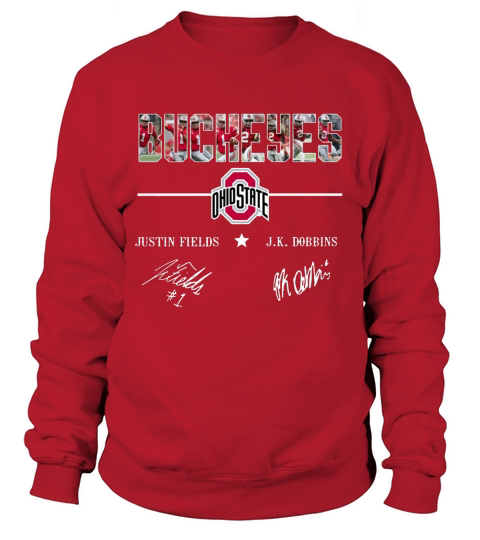 Ohio State Buckeyes Justin Fields And Jk Dobbins Signatures shirt Sweatshirt Unisex