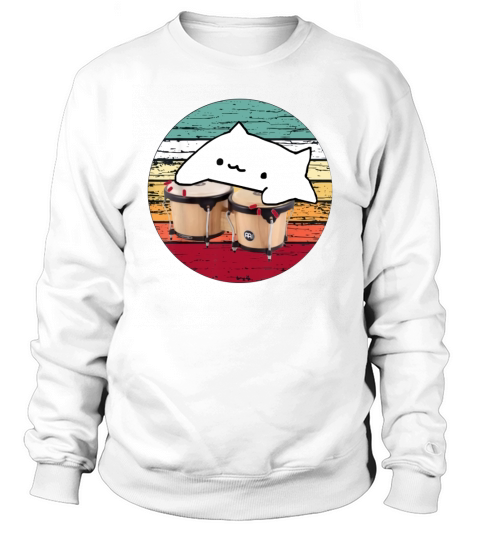 Retro bongo cat dank meme vintage shirt - Unisex Long Sleeve Sweatshirt Unisex
