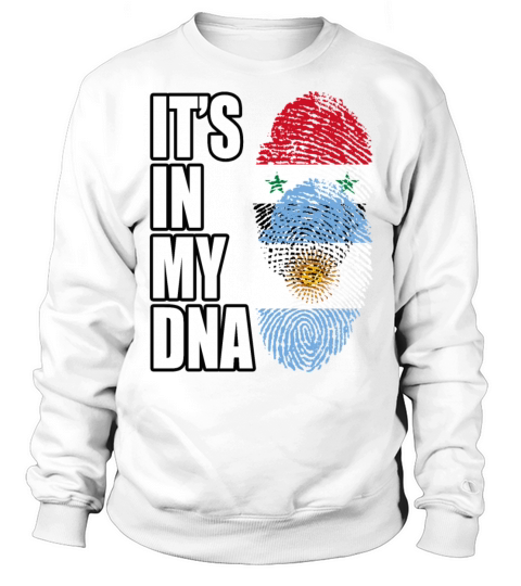 Syrian And Argentinian Vintage Heritage DNA Flag Sweatshirt Unisex