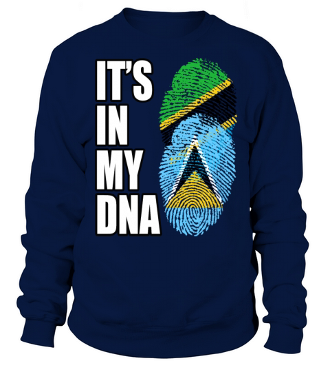 Tanzanian And Saint Lucian Vintage Heritage DNA Fl Sweatshirt Unisex