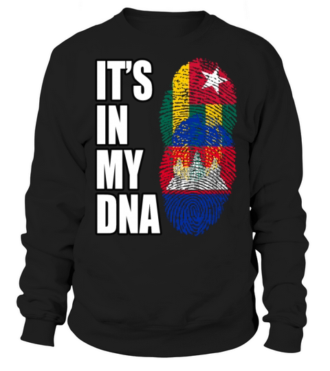 Togolese And Cambodian Mix Heritage DNA Flag Sweatshirt Unisex