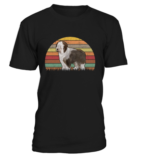 Bobtail Retro Old English Sheepdog Vintage T-Shirt Unisex