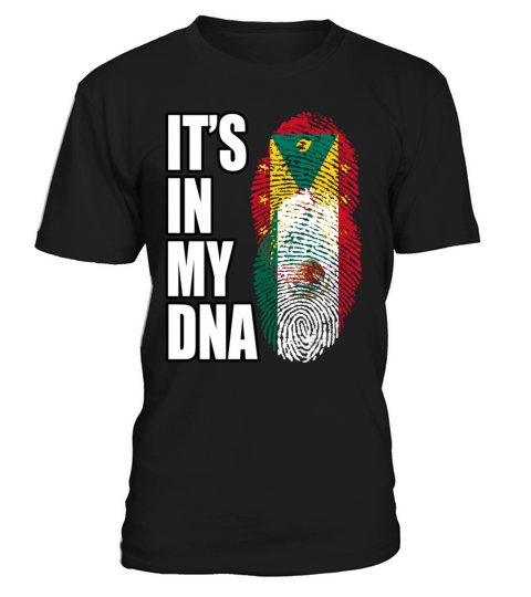 Grenadian And Mexican Mix Heritage DNA Flag T-Shirt Unisex