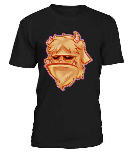 Grumpy Brown Monster With Horns Halloween T-Shirt Unisex