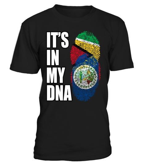 Guyanese And Belizean Mix Heritage DNA Flag T-Shirt Unisex