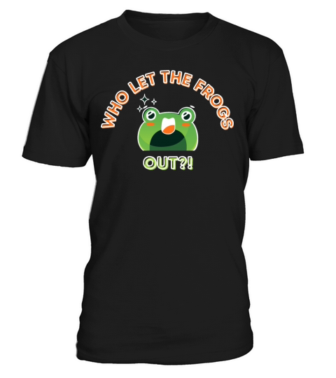 Who Let The Frogs Out Cartoon Amazed Frog T-Shirt Unisex