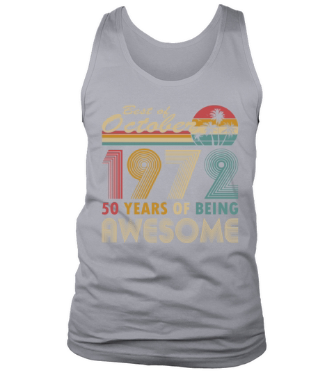 50th birthday vintage 1972 best of 1972 Tank Top Unisex