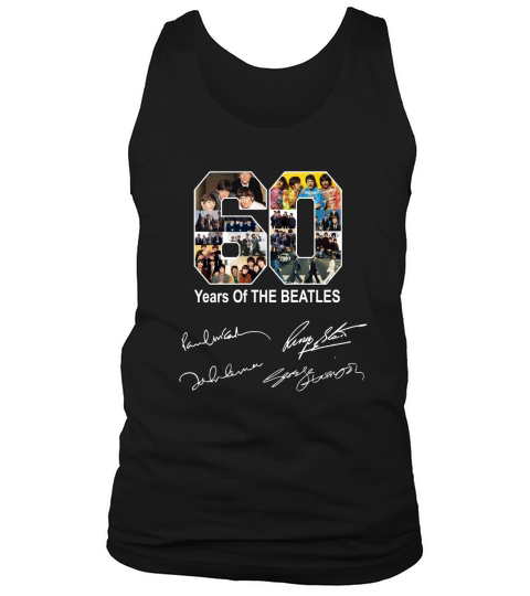 60 years of The Beatles all signature Tank Top Unisex