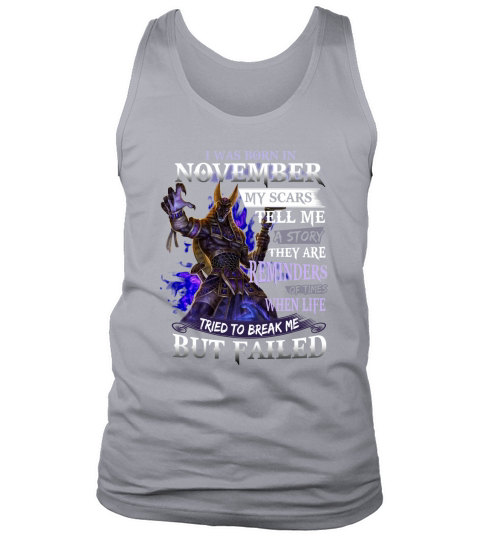 Anubis I Was Born In November My Scars Tell Me A Story They Are Reminders shirt Tank Top Unisex