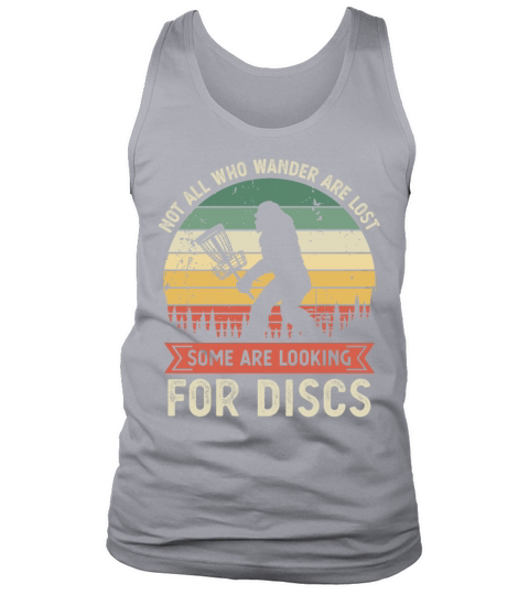 Funny Disc Golf Bigfoot Sasquash Vintage Sunset Tank Top Unisex