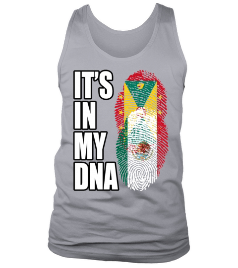 Grenadian And Mexican Mix Heritage DNA Flag Tank Top Unisex