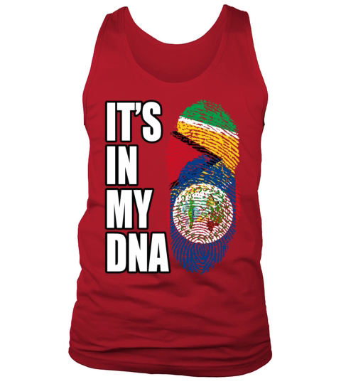 Guyanese And Belizean Mix Heritage DNA Flag Tank Top Unisex