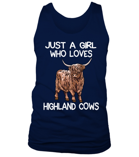 Just A Girl Who Loves Highland Cows Tank Top Unisex