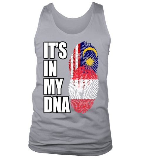 Malaysian And Austrian Mix Heritage DNA Flag Tank Top Unisex