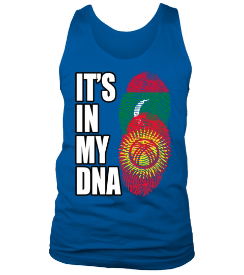 Maldivian And Kyrgyzstani Mix Heritage DNA Flag Tank Top Unisex