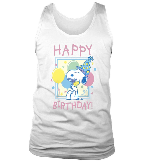 Peanuts Snoopy and Woodstock Happy Birthday Tank Top Unisex