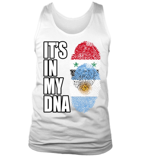 Syrian And Argentinian Vintage Heritage DNA Flag Tank Top Unisex