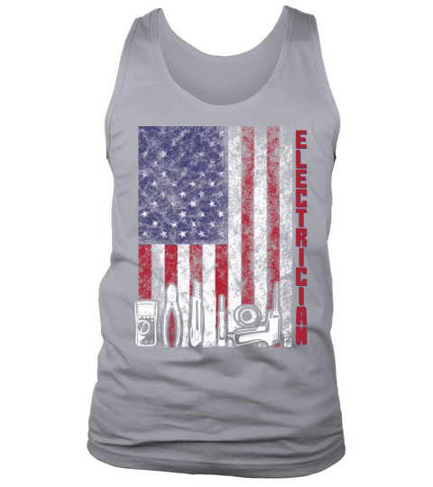 Vintage American Flag Electrician Tank Top Unisex