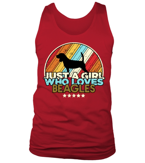 Vintage Beagle Retro Just A Girl Who Loves Beagles Tank Top Unisex