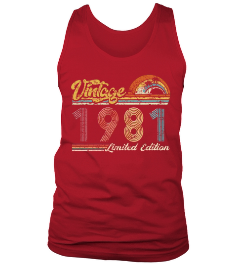 Vintage "Limited Edition" Vintage 1981 Birthday Tank Top Unisex