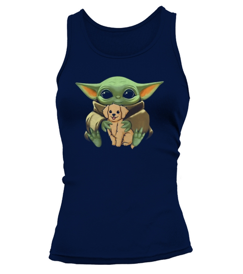 Baby Yoda Hug Golden Retriever Tank top Woman