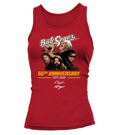 Bob Seger 50th anniversary 1970-2020 signature shirt Tank top Woman