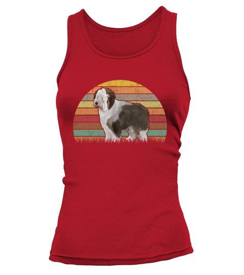 Bobtail Retro Old English Sheepdog Vintage Tank top Woman