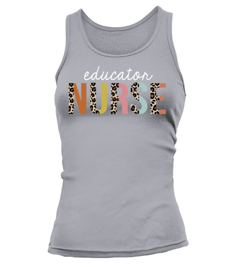 Educator Nurse Colorful Leopard Print Funny Tank top Woman