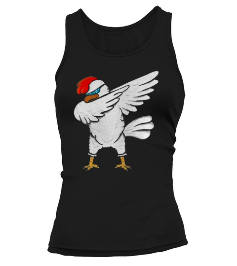 Funny Dabbing Chicken Lover Shirt Tank top Woman