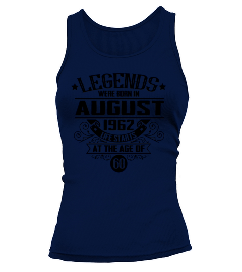 Funny Sayings August Birthday 1962 Vintage Tank top Woman