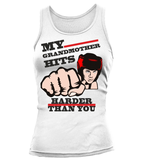 Grandmother gift meme boxing funny humor fist Tank top Woman