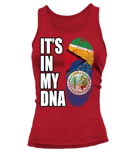 Guyanese And Belizean Mix Heritage DNA Flag Tank top Woman