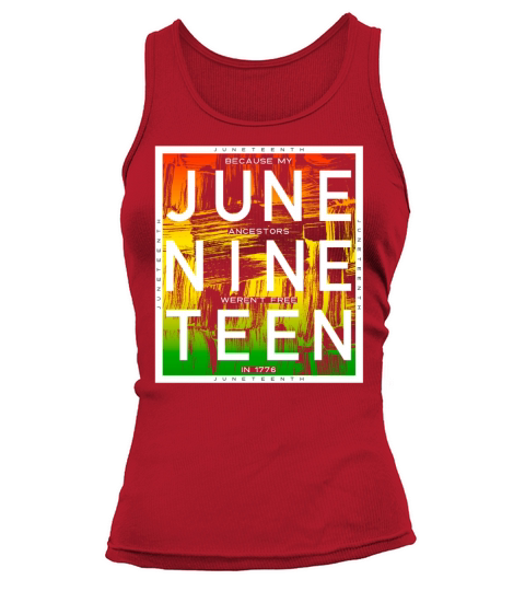 Juneteenth June Nine Teen Black History Vintage Tank top Woman