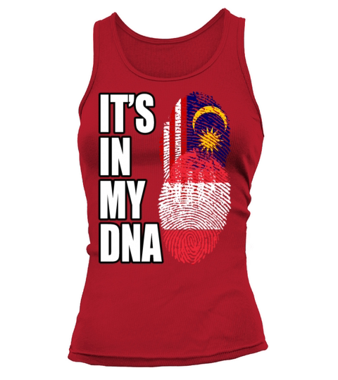 Malaysian And Austrian Mix Heritage DNA Flag Tank top Woman