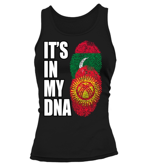 Maldivian And Kyrgyzstani Mix Heritage DNA Flag Tank top Woman