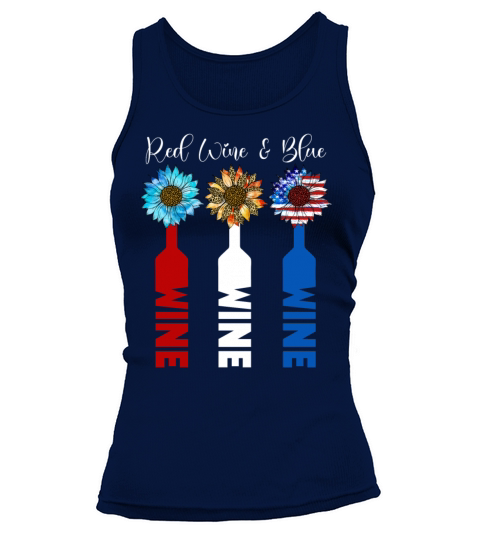 Red Wine Blue 4th Of July Tank top Woman