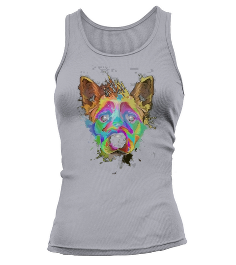 Splash Art Cattle Dog T-Shirt - Blue heeler Lover Gifts Tank top Woman