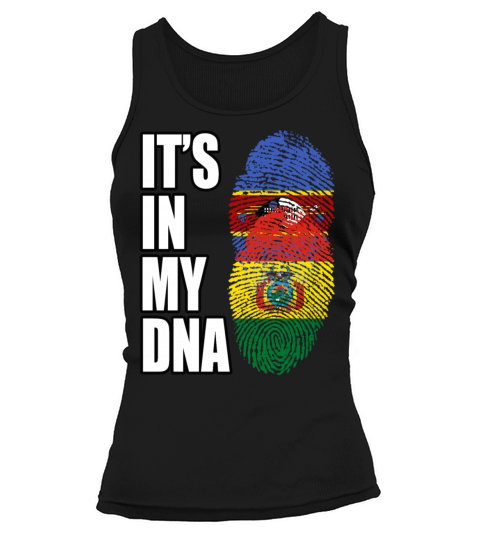 Swazi And Bolivian Vintage Heritage DNA Flag Tank top Woman